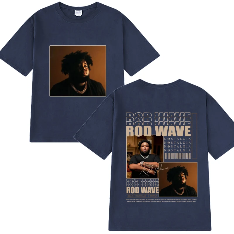 Винтажная футболка с графическим рисунком в стиле хип-хоп Rod Wave Album для мужчин и