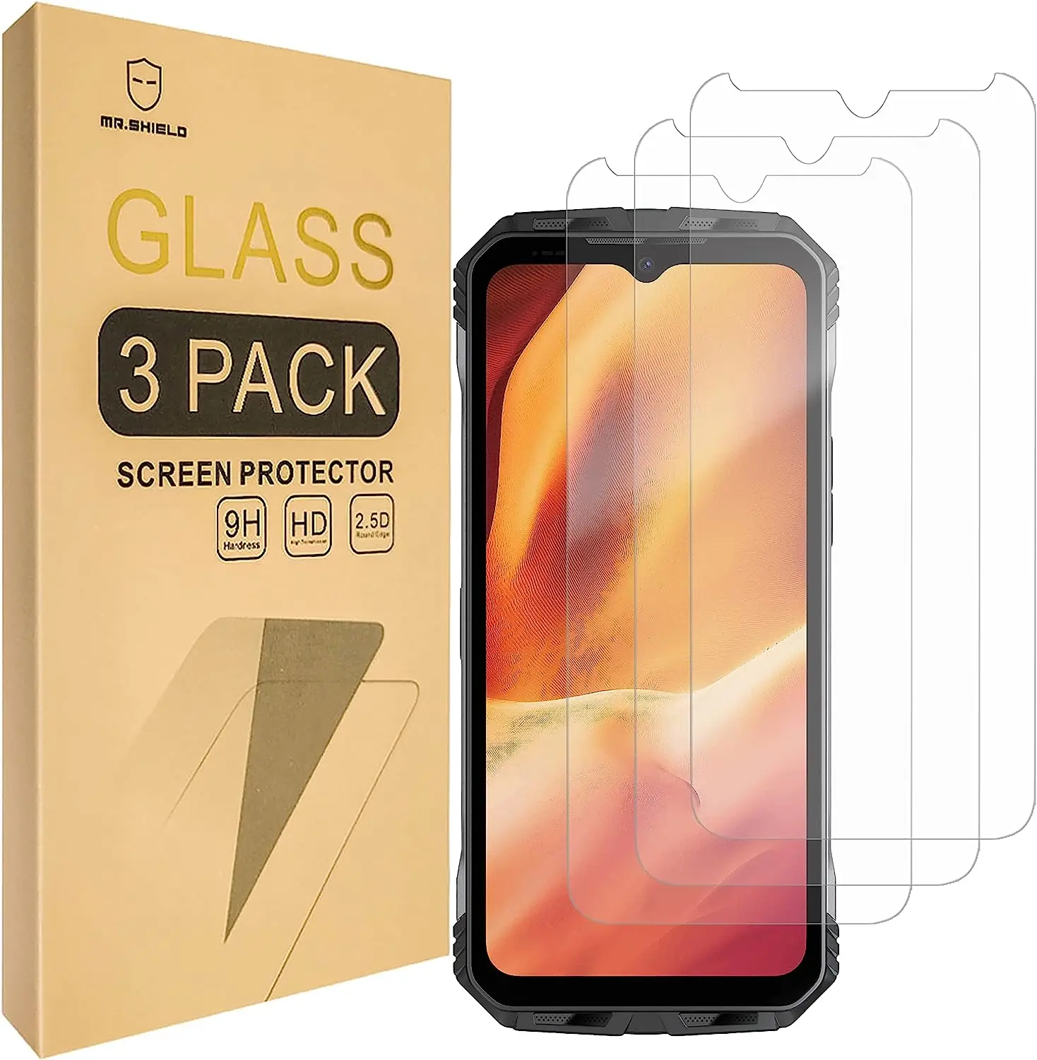 Mr.Shield [3-Pack] Screen Protector For Doogee V Max [Tempered Glass]