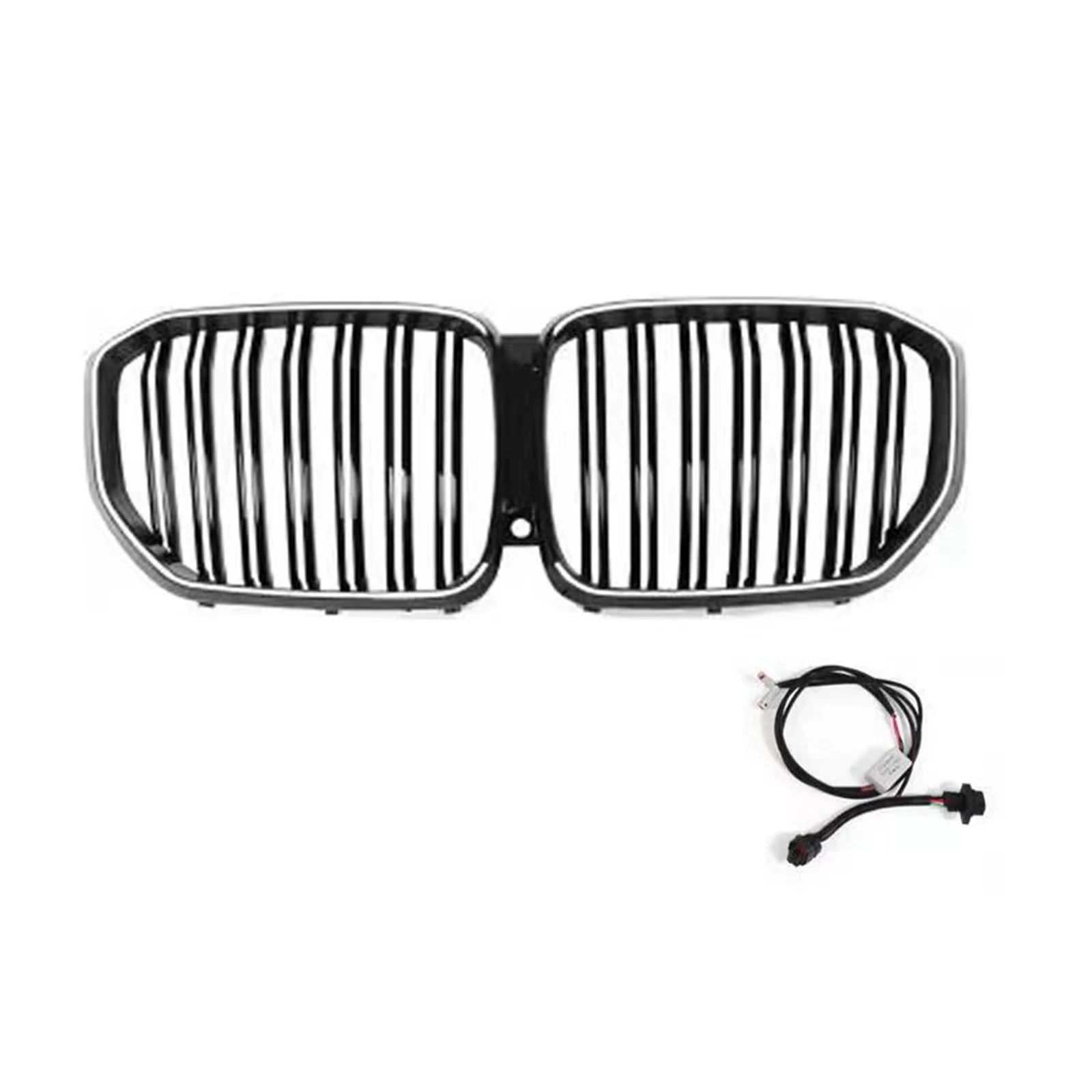 Передняя решетка почек Racing Grill со светодиодной подсветкой для BMW X5 G05 X5M M F95 2019-2023