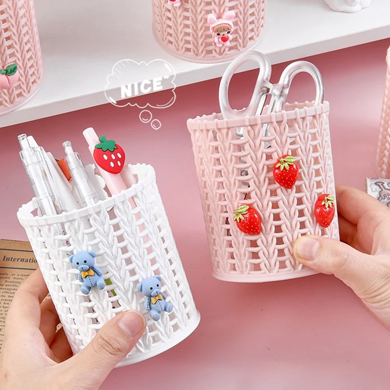 

Creative Imitating Hollow Pen Holder Cute Pencil Case Box Desk Organizer Makeup Brush Storage Stationery Office School Supplies