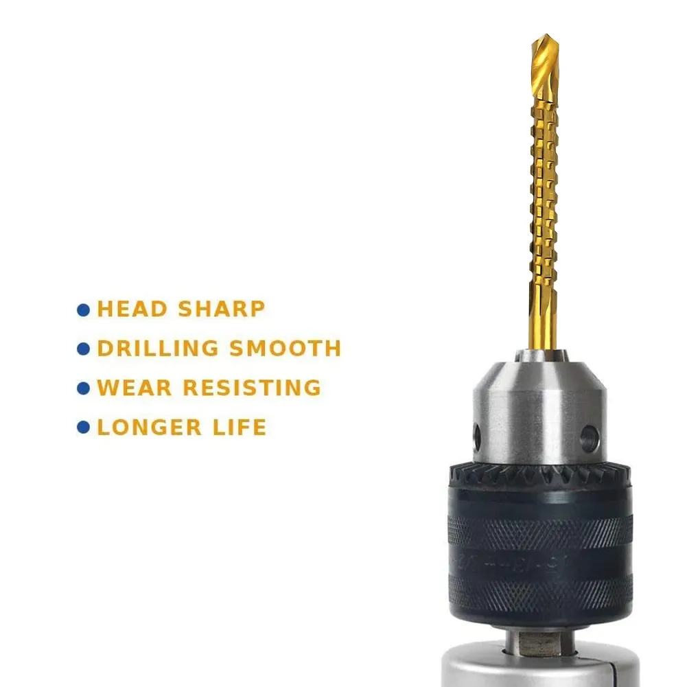 

3pcs 3/4/5/6/6.5/8mm Serrated Drill Cobalt Drill Bit Set HSS Composite Tap Metric Screw Drill Bit Hacksaw Drill Bits