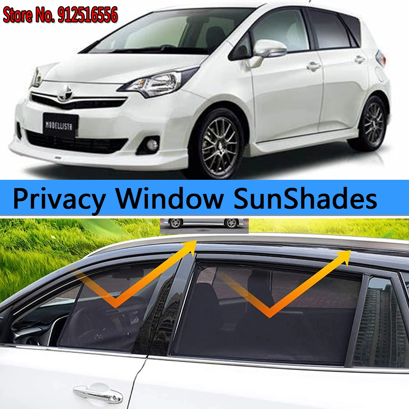 

Side Sun Shade Shading Protection Window SunShades Accseeories For Toyota Ractis Lepice Space Verso-S Subaru Trezia XP120 NCP120