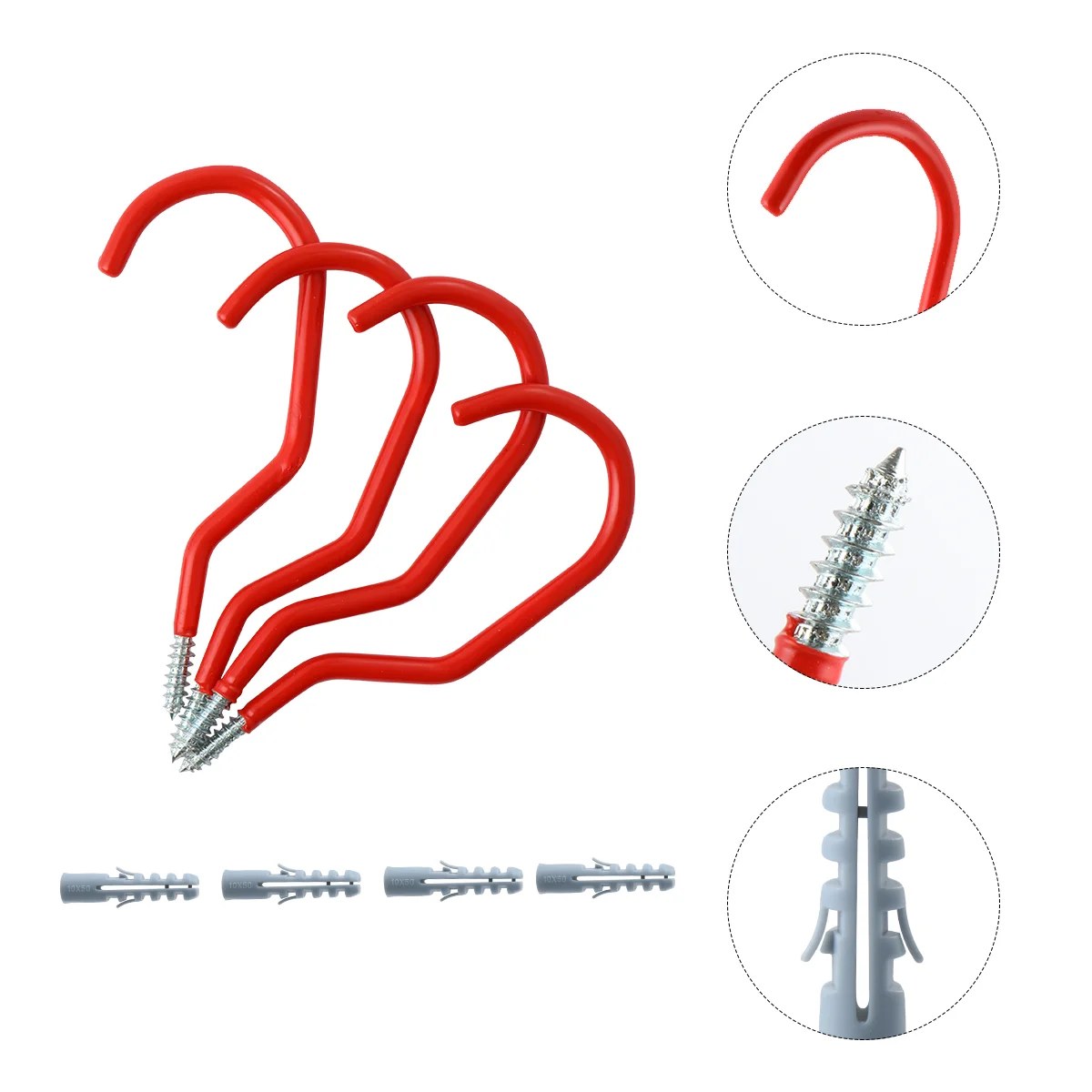 

8Pcs Bike Hook Heavy Duty Bike Hanger Bike Storage Hooks with PE Bolts