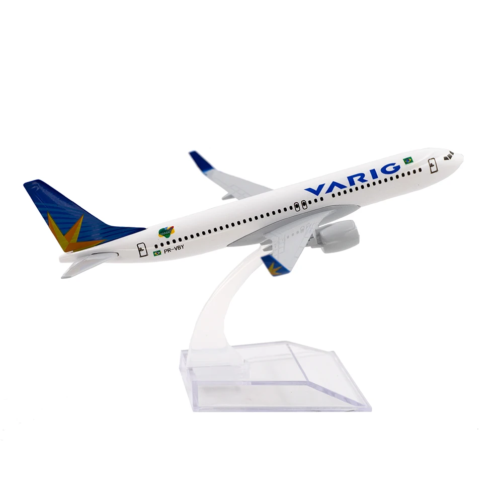 

Самолёт из сплава в масштабе 1/400, самолёт Боинг 737 вариг 16 см, модель B737, игрушки, украшение для детей, подарок для коллекции