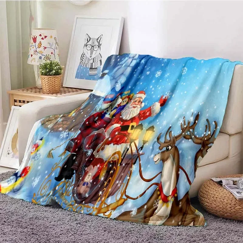 Одеяло с Рождеством одеяла Санта-Клауса фланелевое одеяло со снеговиком