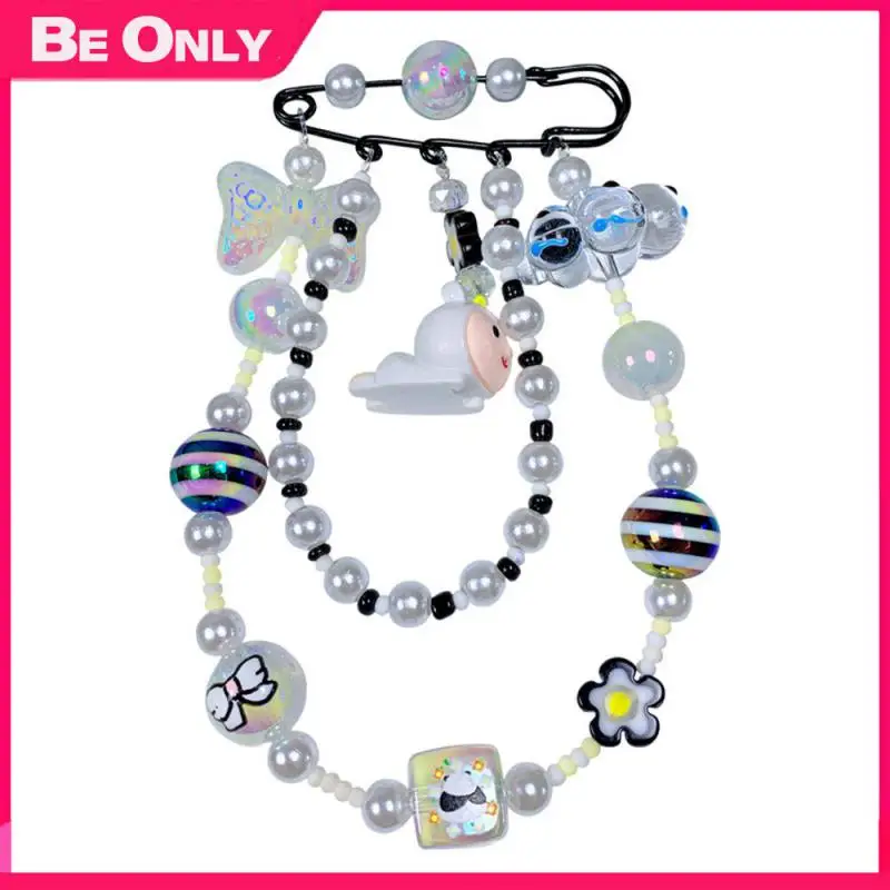 

Backpack Pendant Mobile Phone Chain Wear-resistant Fall Resistance Mobile Phone Accessories Color Not Easy To Damage Beads Pearl