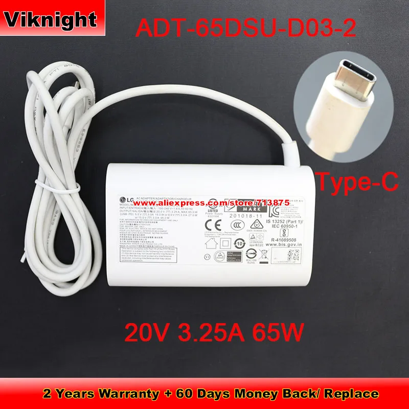 Charger Usb Type C 20v 3.25a 65w