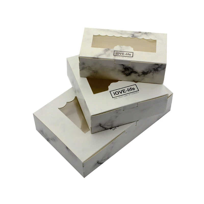 10PCS Marble Paper Box Window Wedding Gift Candy Boxes Packaging Party Decoration Cookies Sweets Birthday Favors Cardboard - купить по