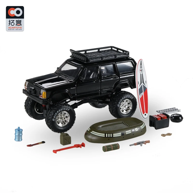 

XCarToys 1:64 Jeep Cherokee 2nd Black w/Accessories Diecast Model Car