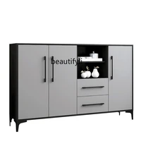 yj light luxury sideboard cabinet living room tea cabinet kitchen storage cabinet cupboard wine cabinet integrated wall
