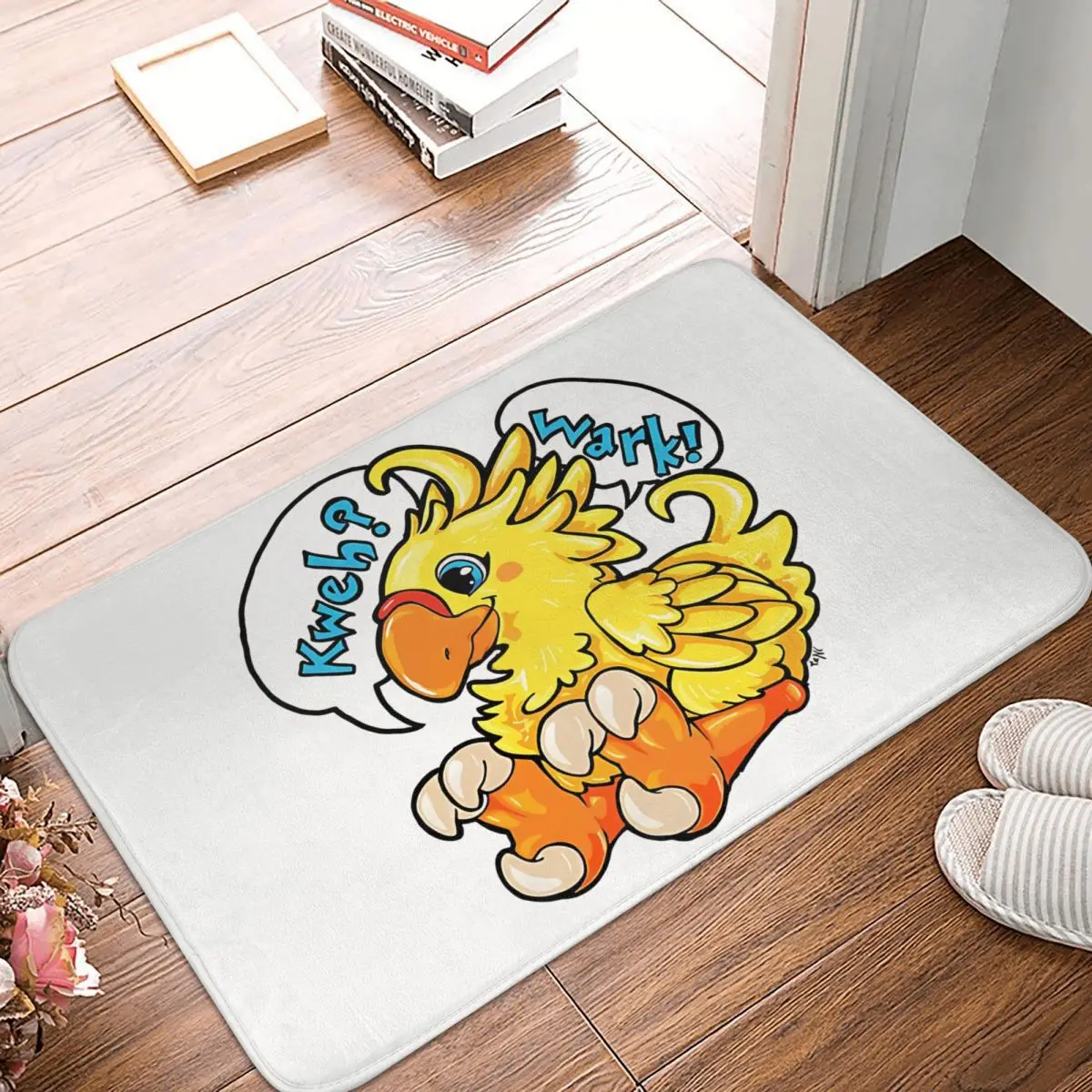 

Kewb Wark Final Fantasy Chocobo Game Non-slip Rug Doormat Living Room Mat Hallway Carpet Indoor Decor