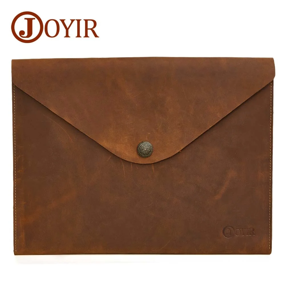 

Genuine Leather Document Bag 2023 Fashion Men's Clutches A4 Ipad Bag Leather Solid Vintage Hasp Handbag For Men Male