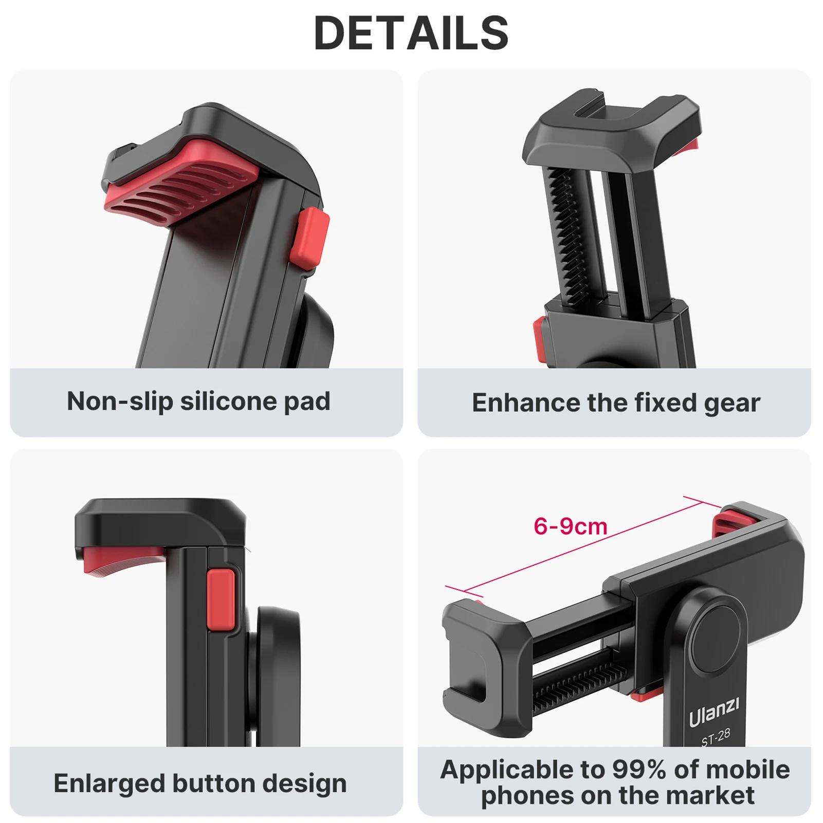 ulanzi st 06s vertical shooting phone mount holder dslr camera monitor mount tripod mount clamp for smartphone vlog shooting free global shipping