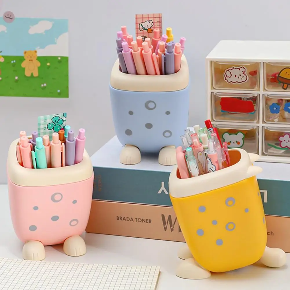 

Space-saving Pen Holder Cartoon Leopard Shape Stationery Cosmetics Storage Box Holders School Office Supplies Large Capacity