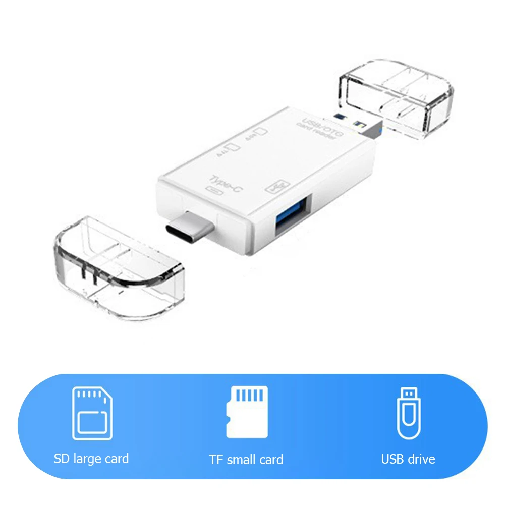 

6 in 1 OTG USB 3.0 Type-C Card Reader for Secure Digital/TF Cardreaders Splitter Adapter for Mobile Phone Computer Accessories