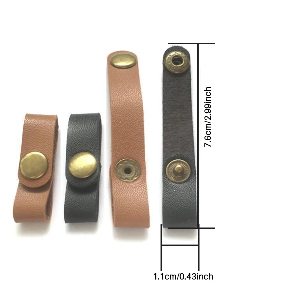 Genuine Leather Cable Clip Earphone Cord Holder Buckle Cable Winder Cable Wire Organizer For Phone USB Charger Data Lines