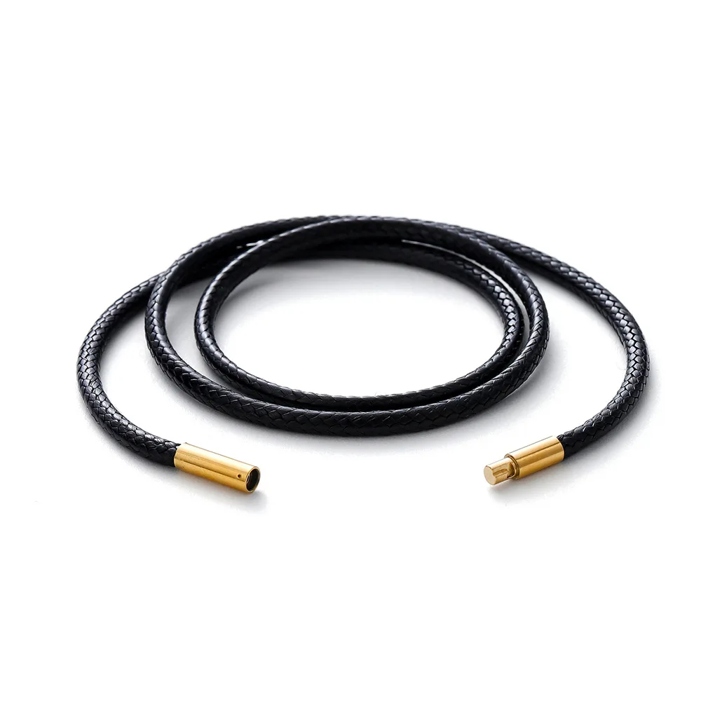 1 шт. хит продаж новый продукт восковая веревка из нержавеющей стали черный кулон