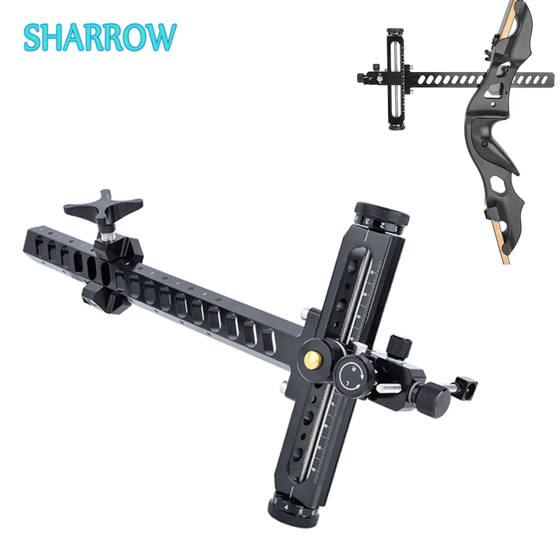 Recurve Bow Sight Aluminum Alloy T-shaped Sight for Bow and Arrow Outdoor Sports Archery Hunting Practice Shooting Accessories