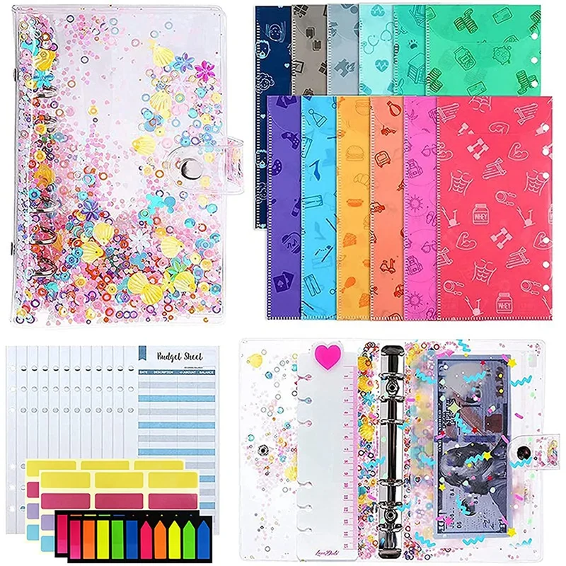 

A6 Budget Binder Envelopes, Expense Trackers, Label Stickers Cash Envelopes for Budgeting and Saving Money