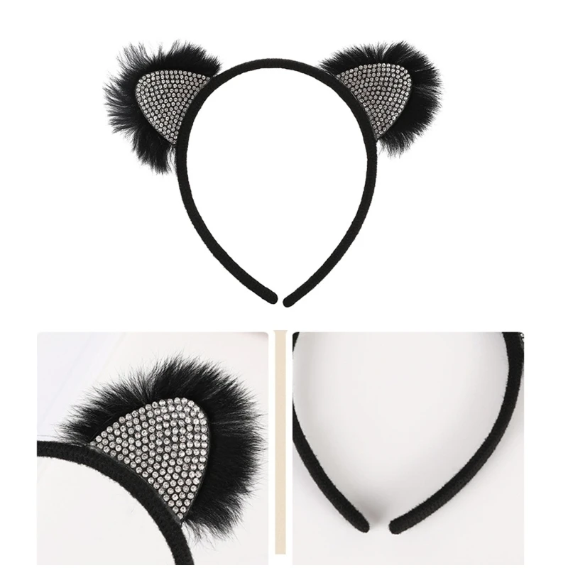 

Girl Cat Ear Shape Hairband for Kid Halloween Concerts Party Headband Dropship