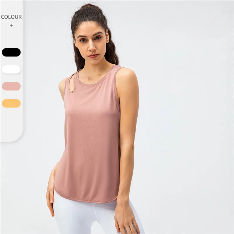 

Летняя женская майка для йоги Ice Sense, Женская свободная повседневная спортивная блузка для бега, Быстросохнущий дышащий Топ для фитнеса, спо...