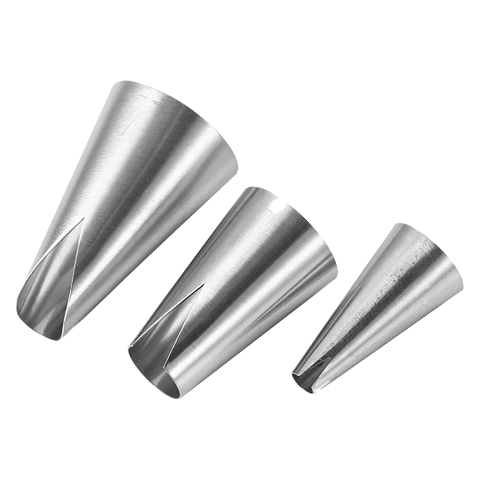 

3pcs V-Shape Cake Decorating Tip Cupcake Cream Nozzles DIY Icing Piping Flower Cookies Rose Pastry Stainless Steel Kitchen