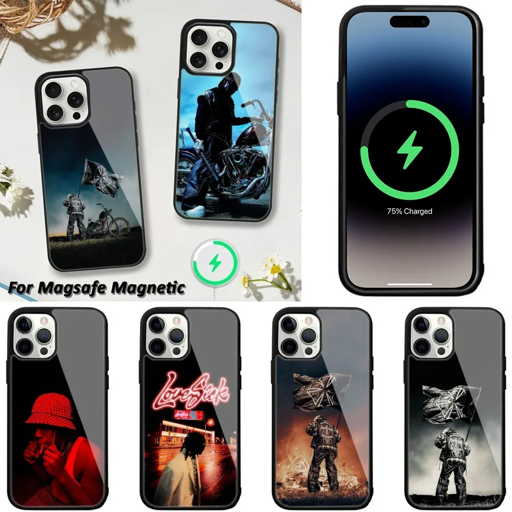 Чехол для телефона Don T-Toliver iPhone 15 14 13 12 11 Plus Pro Max Mini Magsafe Magnetic Wireless Charge