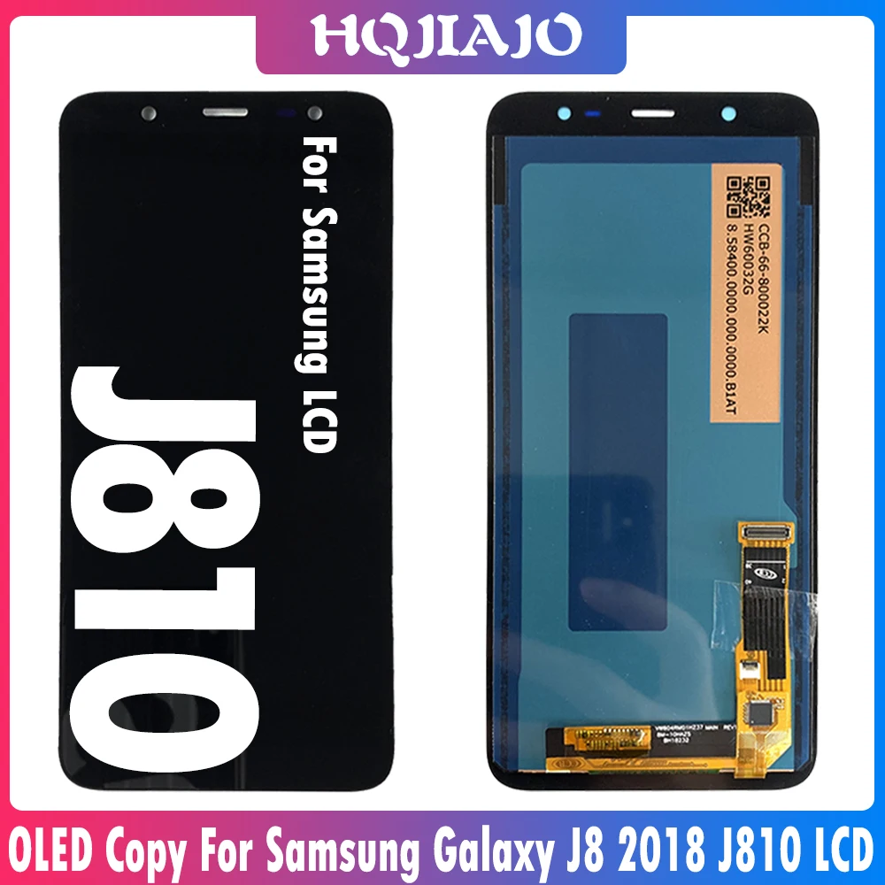 ЖК-дисплей 6 0 дюймов с сенсорным OLED-экраном и дигитайзером для Samsung Galaxy J8 2018 J810F J810 |