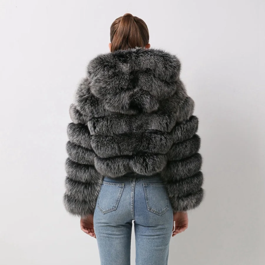Winter Real Fox Fur Short Coats Women Fashion Temperament Warm Fur Jacket High Quality Joker Natural Fur Outerwear For Women