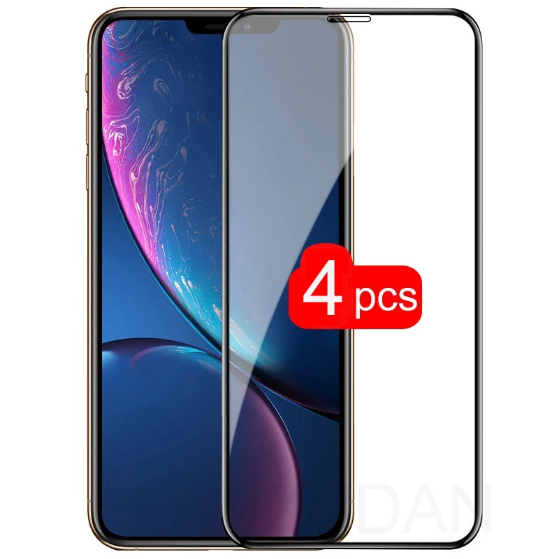 4 шт. защитное закаленное стекло для iPhone 11 12 13 14 Pro Max Mini защита экрана на XR X XS 7 8 6 6s