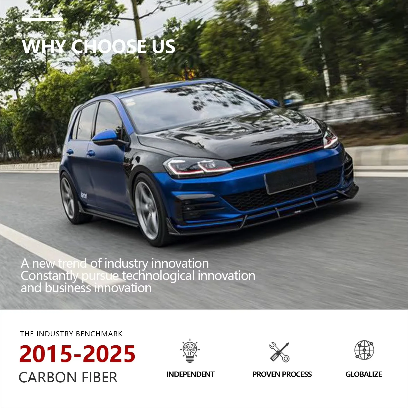 Фото Капот Karbel Hood KB Style из сухого карбона для Golf 7.5 GTI /R MK7.5 (2017-2020) №5