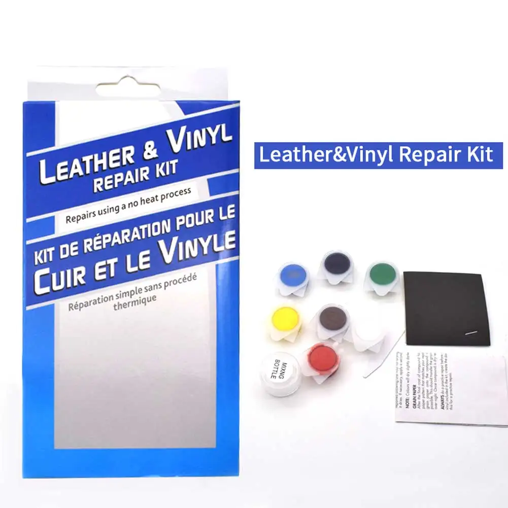 

Touch Up Auto Accessories DIY Couch Car Seat Leather Vinyl Repair Kit Fix Tool Universal Cuts Rips Cracks Refurbish Sofa Scratch