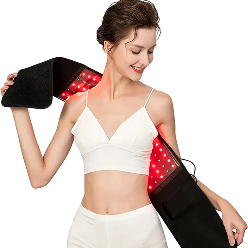 120 Leds Red Light Therapy Belt Infrared Light LED Flexible Wearable Wrap With Timer For Back Shoulder Waist Muscle Pain Relief