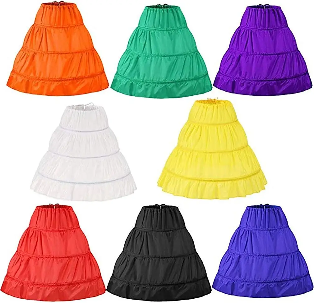 Детская юбка-пачка с 3 ободками юбка-подъюбник платья для девочек цветами Нижняя