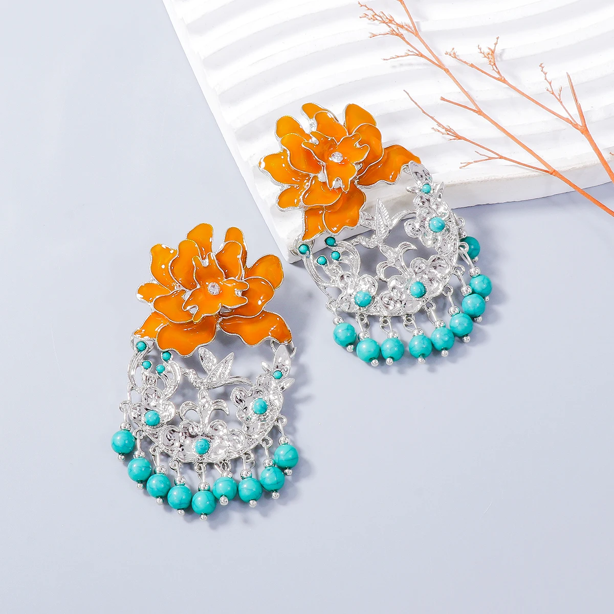 Винтажные серьги ZAA в индийском этническом стиле ювелирные изделия для женщин