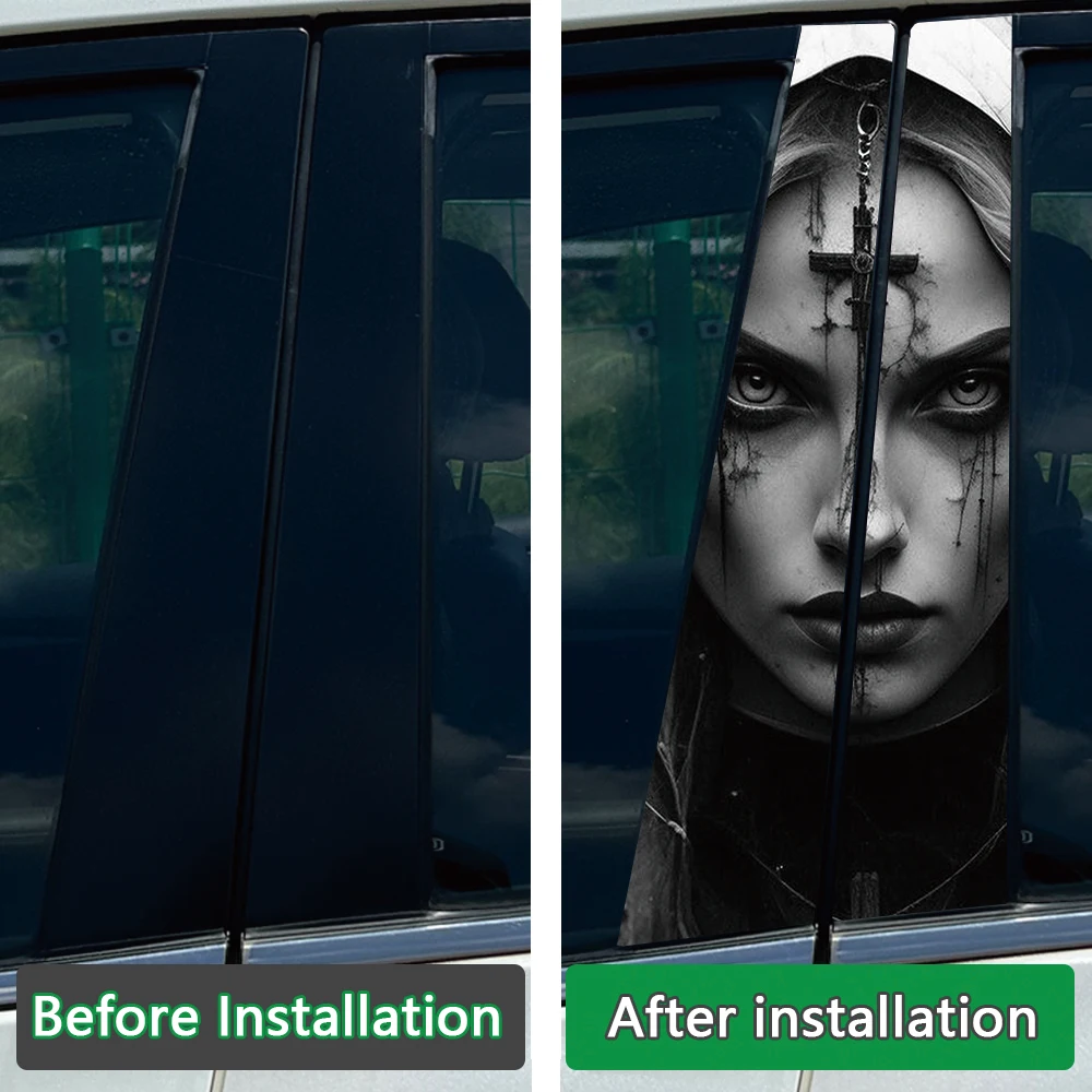 Готические наклейки на автомобиль монахини авто B-стойка центральная колонна