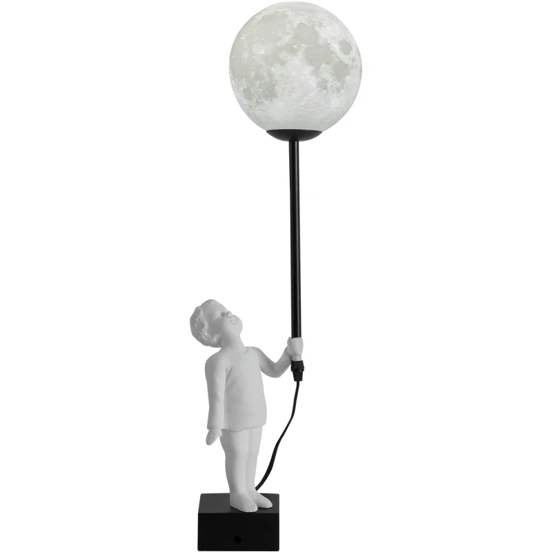 

Nordic Humanoid Resin Desk Lamp Creative 3D Lunar Lamps