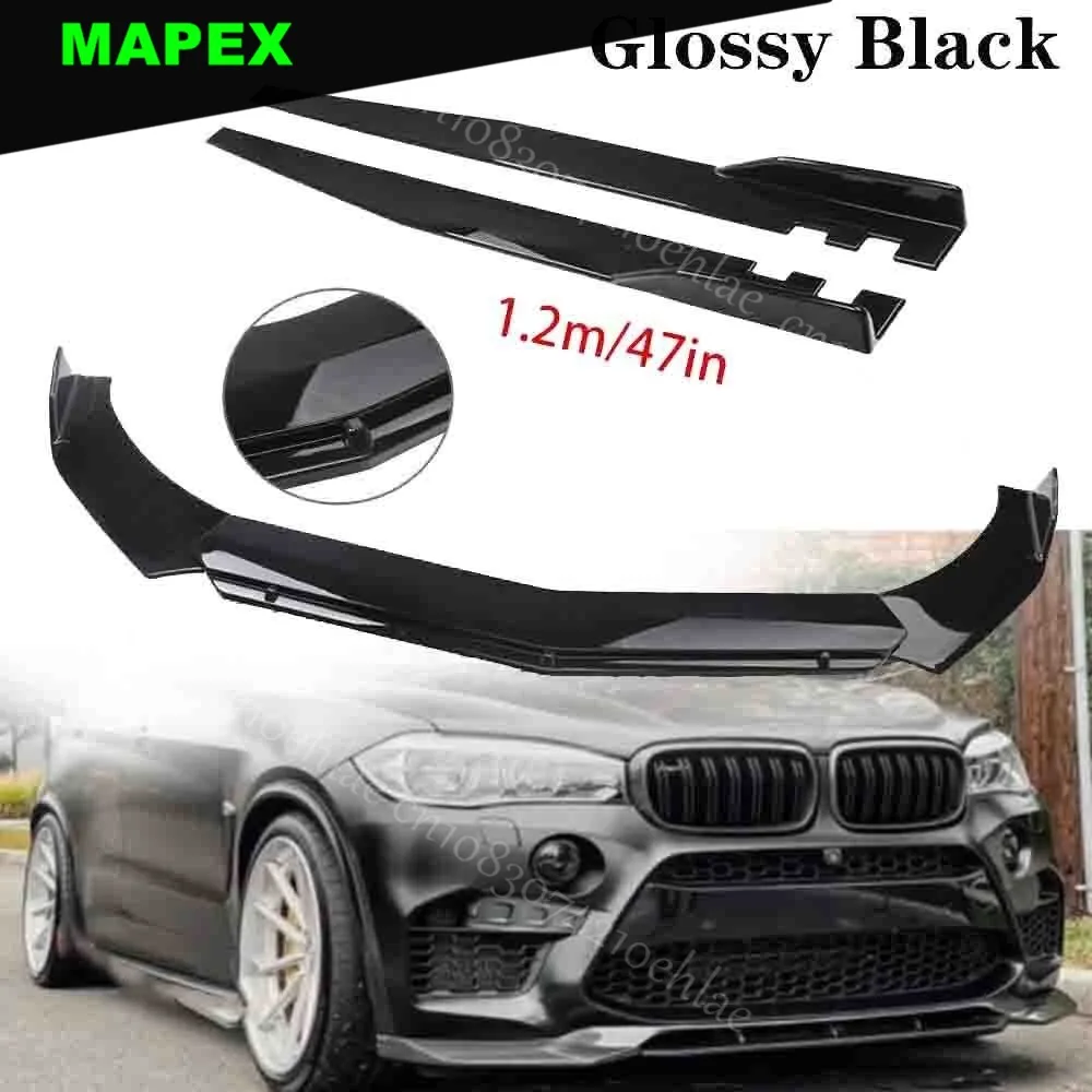 

Для BMW F15 X5 F85 X5M F16 X6 15-19 спойлер на передний бампер + комплект боковых юбок 47 дюймов