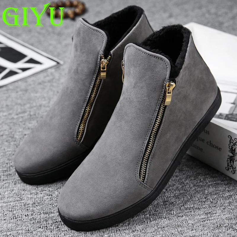 

High Gang Vulcanized Shoes Solid Color Men's Shoes Non-slip Thick Sole Men's Casual Sneakers Outdoors Flat Bottom Walking Shoes