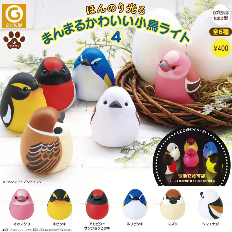 

SHINE-G Japan Gashapon Figure Cute Kawaii Light Bird Titmouse Parrot Figurine Anime Gachapon Capsule Toys Creativity Gift