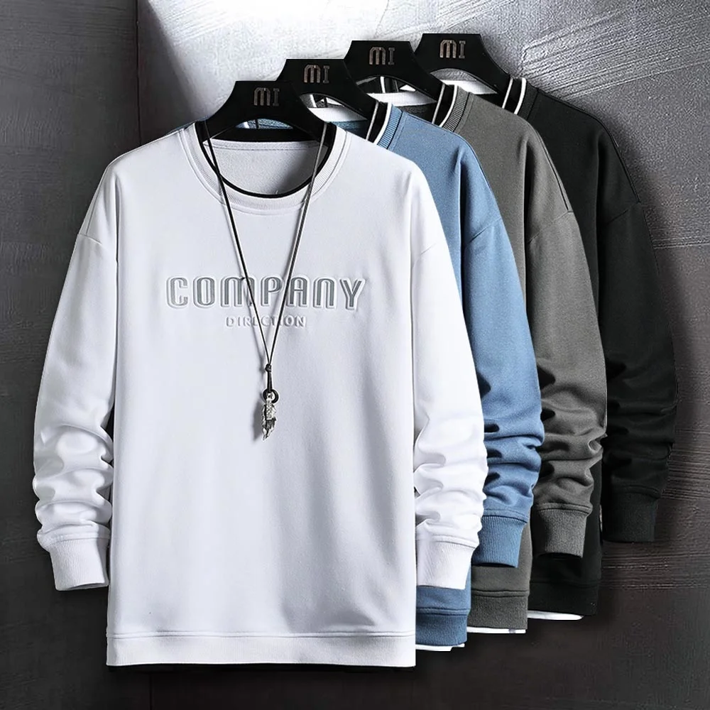 

Men Sweatshirts Casual Long Sleeves 2022 Spring and Autumn Clothes For Men O-neck Sweatshirt Outwear Fashion Hip Hop Clothing
