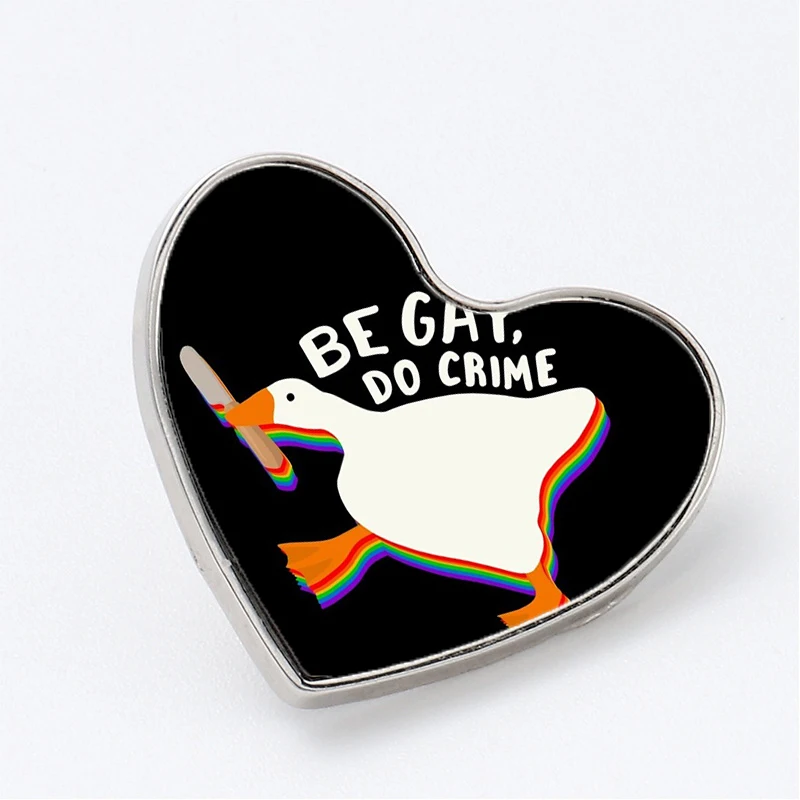 

Be Do Crime Untitled Goose Qhd Brooches Pin Jewelry Accessory Customize Brooch Fashion Lapel Badges