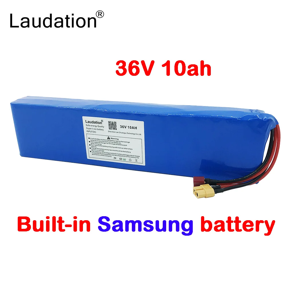 Laudation 36V 10ah Electric Bicycle Battery Pack 36V 10ah 10S3P 500W High Power And Capacity 42V Motorcycle Scooter With 15A BMS