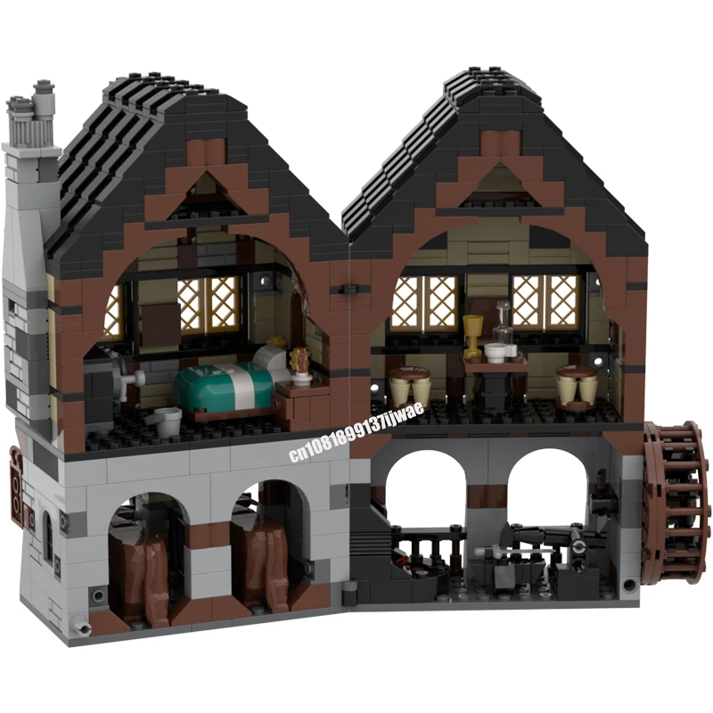 2137 шт. европейский средневековый рынок деревня вид на улицу сделай сам ретро