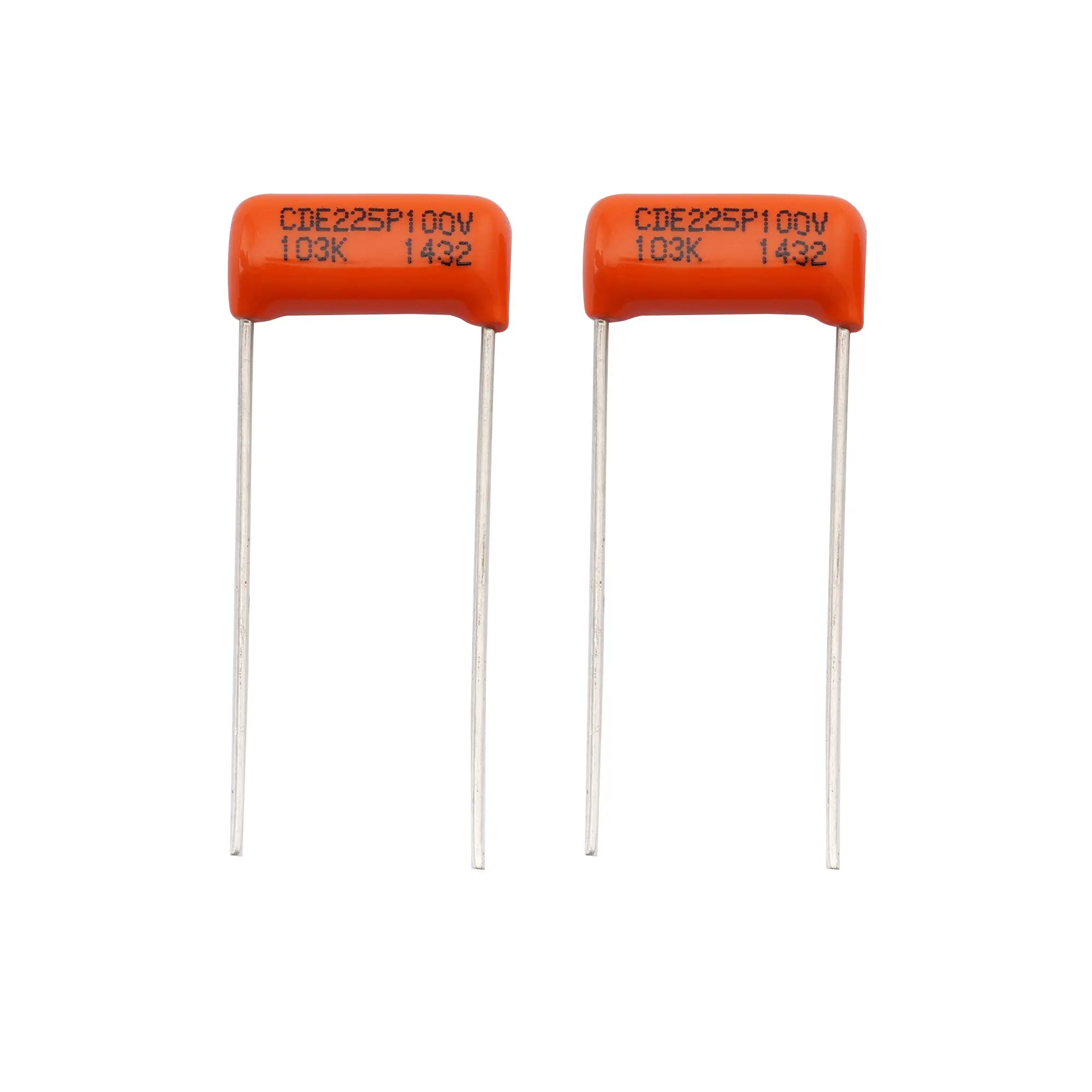 

CDE Sprague Orange Drop Capacitors Tone Caps Polyester Film .01uF 225P 103K 100V for Guitar or Bass (Set of 2)