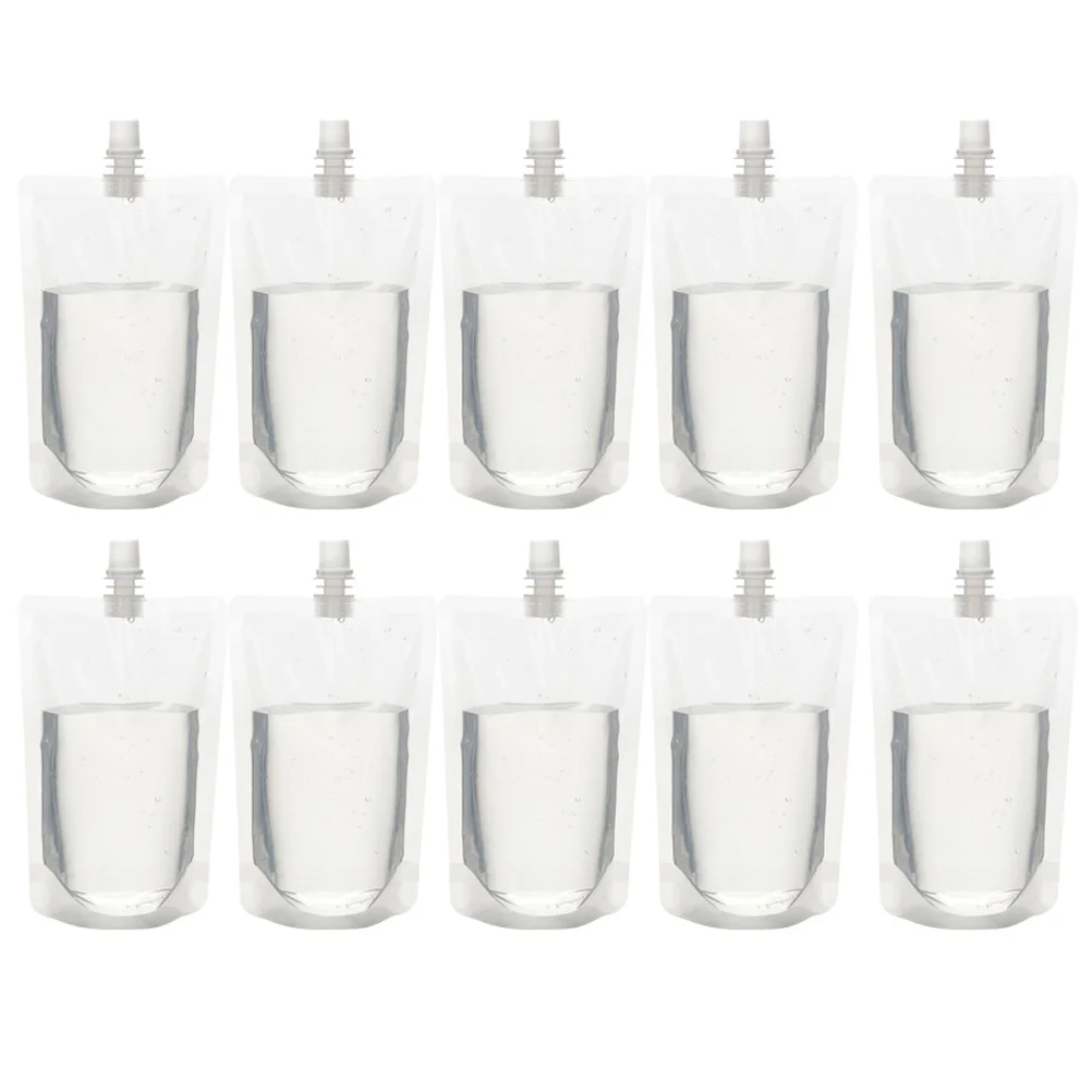 

30pcs 200ML Pouches with Nozzle Clear Flask Smoothie Container Leek Proof Beverage Flasks