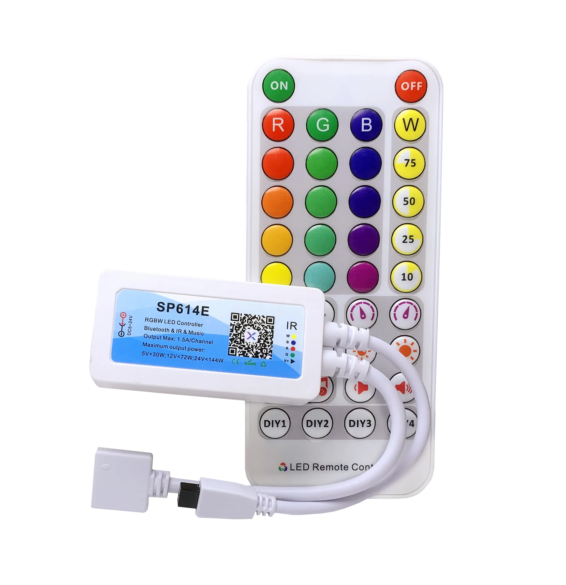 

Bluetooth APP RGB RGBW Led Controller DC5-24V Voice Music Control 38 Keys 16 Million Colors With Timer Mode for 5050 2835 Strip