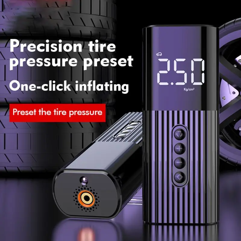 Надувной насос мини Портативный воздушный компрессор с светодиодный освещения