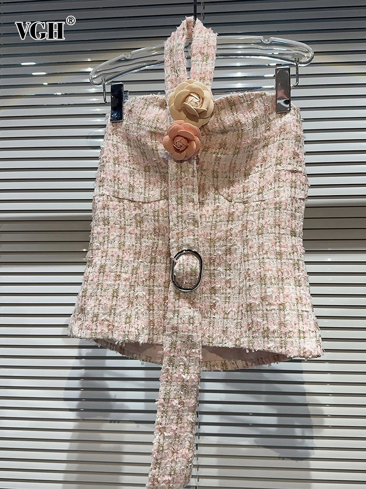 

Женский топ с открытой спиной VGH, яркий Топ без рукавов с аппликацией в стиле пэчворк, Приталенный жилет, женская одежда, новинка