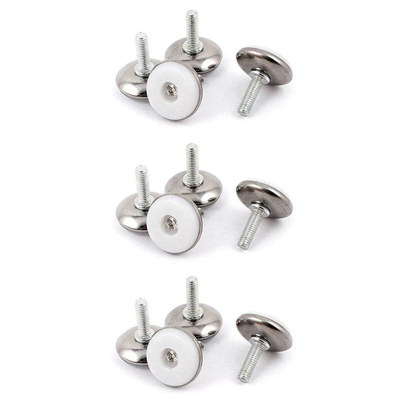

Furniture Adjustable Screw On Glide Leveling Foot Feet M6x20mm 12 Pcs